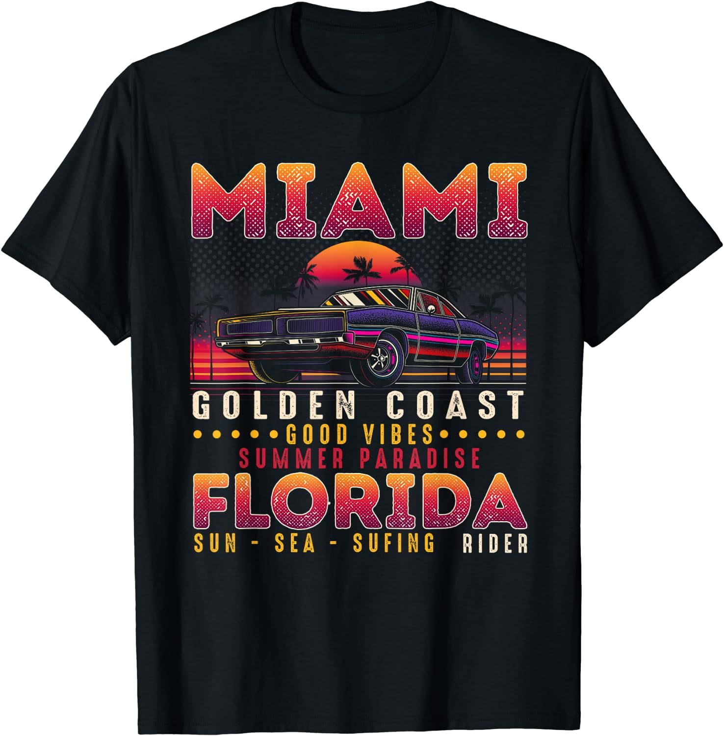 Cool Miami Beach I Love Miami Florida Summer Miami Beach T Shirt Walmart