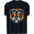 thumbnail image 1 of Cool Miniature Schnauzer With Sunglasses Dog Graphic Design T-Shirt, 1 of 2