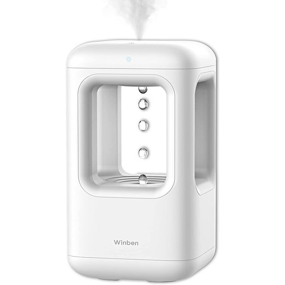 Cool Mist Humidifier Anti gravity Water Droplet Countercurrent Retard Pressure Anxiety 500ml Humidifier for Bedroom Easy to Clean Energy-Saving Auto Shutdown Power-off Protection with 5V2A Adapter