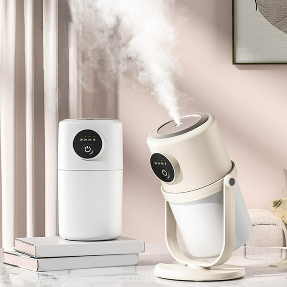 Cool Mist for Bedroom | Home Office Portable ABS Ultrasonic Quiet Atomization | 280mL Water Tank | 28dB Low Noise | Easy Clean | White Beige | 9.7x16.5cm