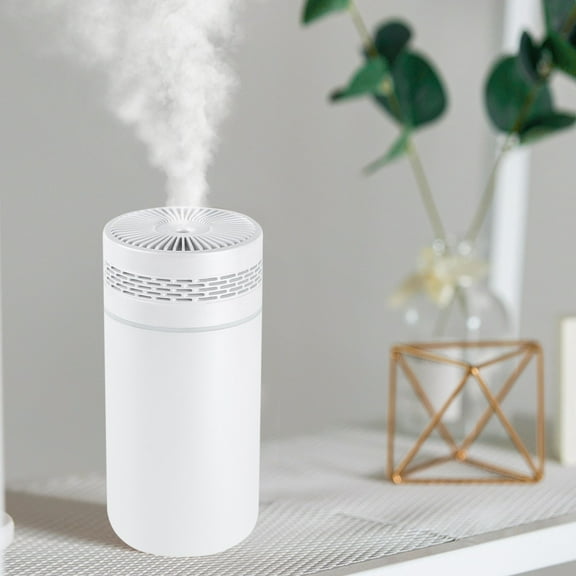 Cool Mist Humidifier for Bedroom and Nightstand, Small USB Powered Quiet Humidifier with Adjustable Spray Mode and LED Night Light, Portable Humidifier for Home, Office and Baby Room