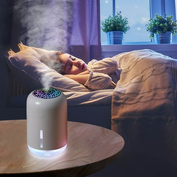 Cool Mist Humidifier Qwtwty Small Humidifier for Heavy in Bedrooms with Silent And Colorful Lighting USB Mini Humidifier