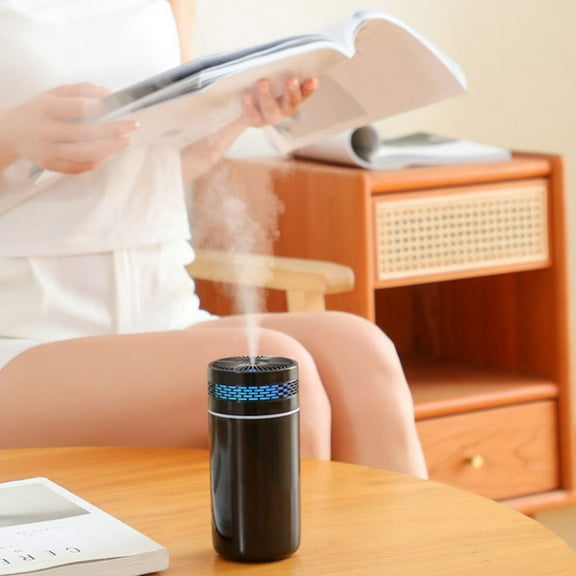 Cool Mist Humidifier | Ultra Quiet Portable USB Desk Humidifier - 320ml Water Tank | LED Night Light | Adjustable Spray Modes | Compact Space Saving for Home Office Bedroom - White/Black/Pink, 1pc