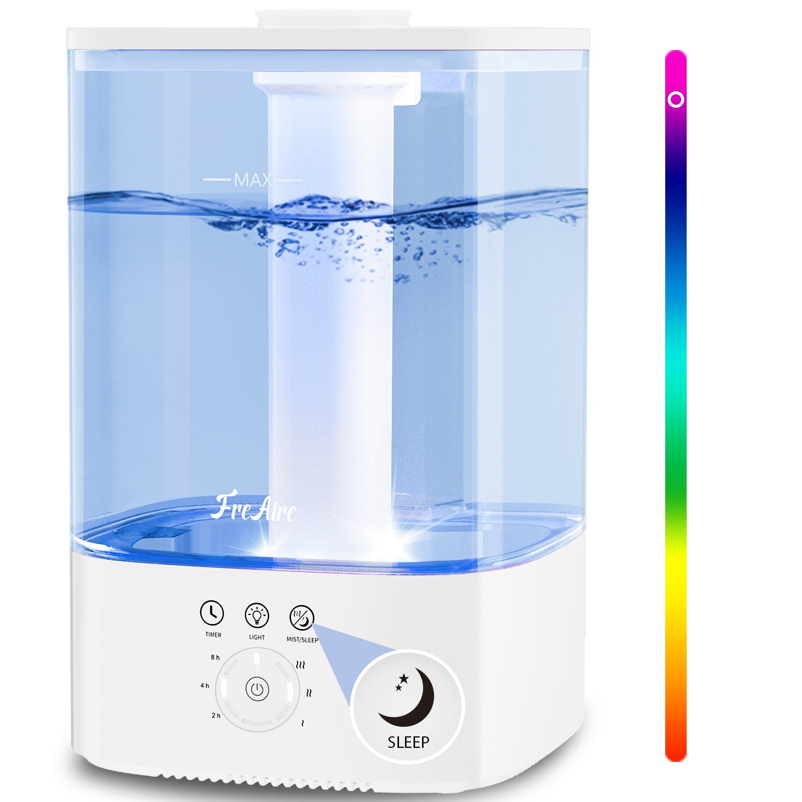 LED Humidifiers for Home Large Room Bedroom 5.5L Big Capacity Portable  Ultrasonic Warm & Cool Mist Air Humidifier Adult, Sleep Mode Humidistat  Timer