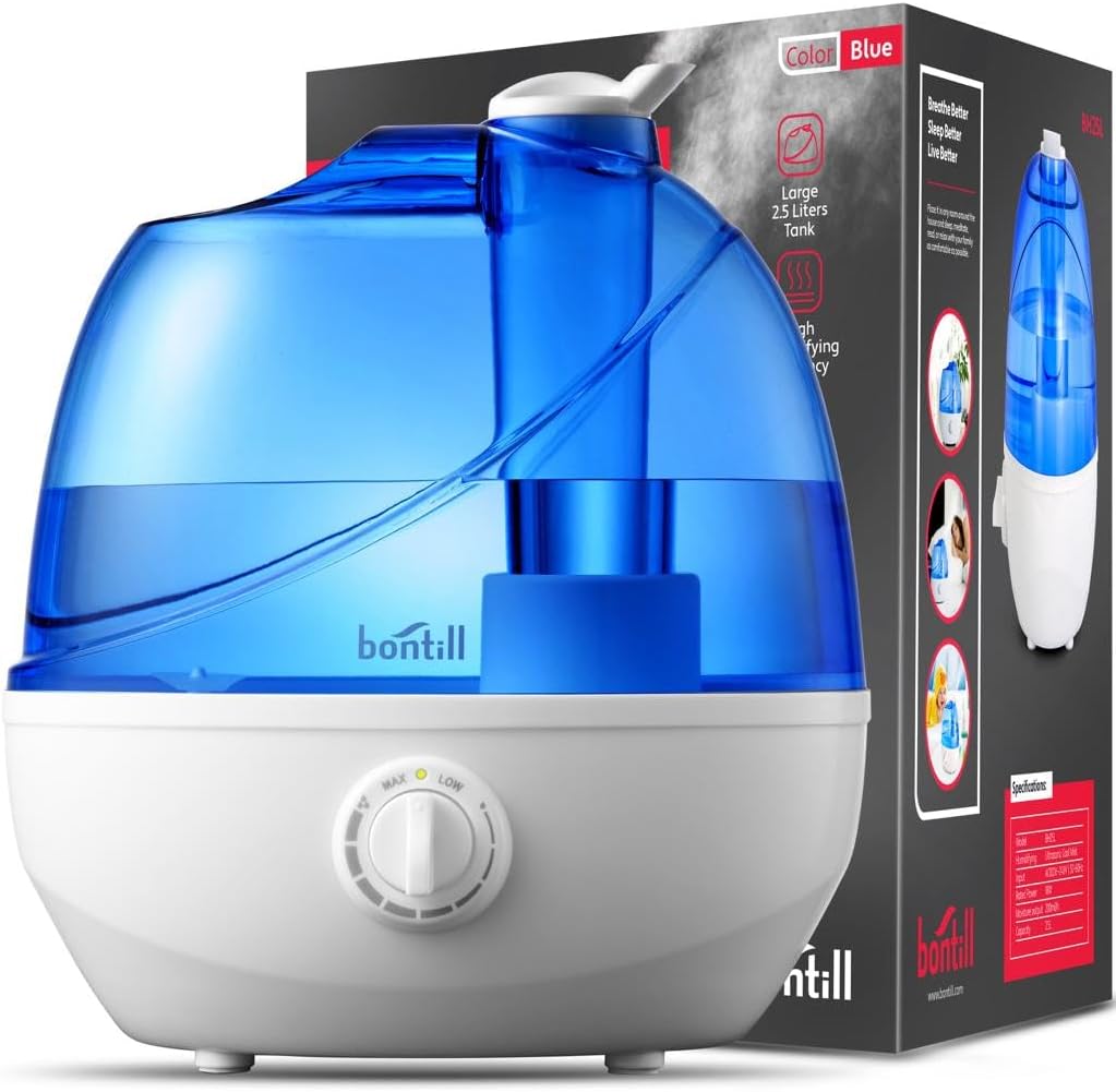 Cool Mist Humidifiers for Bedroom & Large Room (2.5l Water Tank) Quiet
