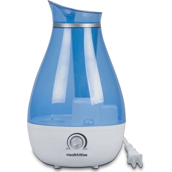 Cool Mist Ultrasonic Humidifier | For Medium Size Rooms | No Filter Required | 24 Hour Run Time, Blue, 2.6L
