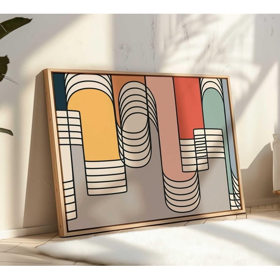 Cool Modern Abstract Wall Art Print, Contemporary Living Room And ...