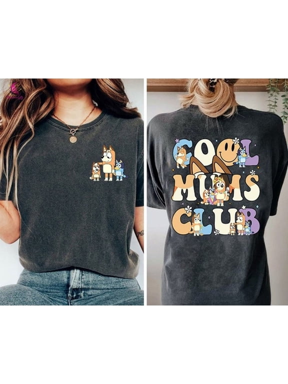 Cool Moms Club Comfort Colors T-Shirt, Bluey Bingo Family Shirt, Bluey Mum Gift, Mom Shirt, Mom Birthday Gift, Bluey Mum Shirts, Bluey Toddler Shirt