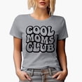 thumbnail image 1 of Cool Moms Club, Group of Mothers, Groovy Retro Wavy Text Merch Gift, Heather Grey T-Shirt, Large, 1 of 5