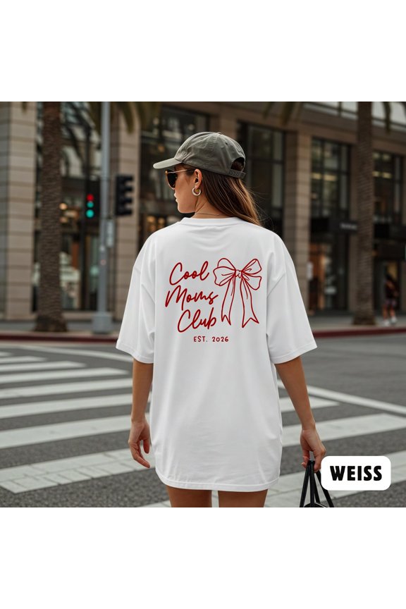 Cool Moms Club Personalized T-Shirt with Est. Date | Comfort Colors Gift for Mom on Mother's Day