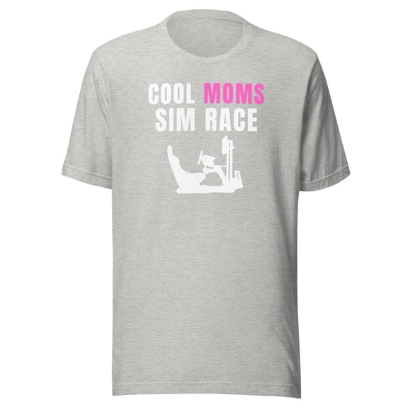 Cool Moms Sim Race, Car Racing Sim, Funny Sim Racer, Sim Racing Cockpit, Motorsport Simulation, Funny Gaming Esport, Car Racing Gamer (Athletic Heather, XL)