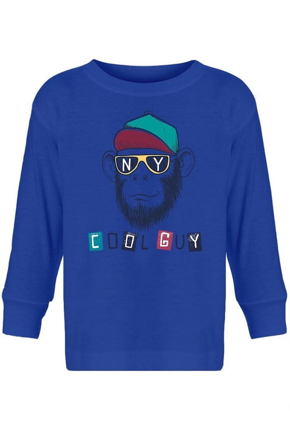 Cool Monkey In Sunglasses Long Sleeve Toddler -Image by Shutterstock, 2 Toddler