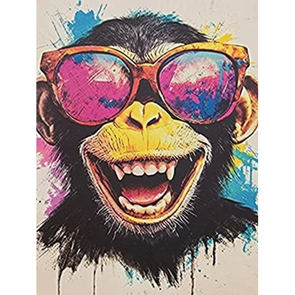 Cool Monkey in Sunglasses Canvas Painting Suitable for Living Room Bedroom Office Dorm Room and Apartment Decoration