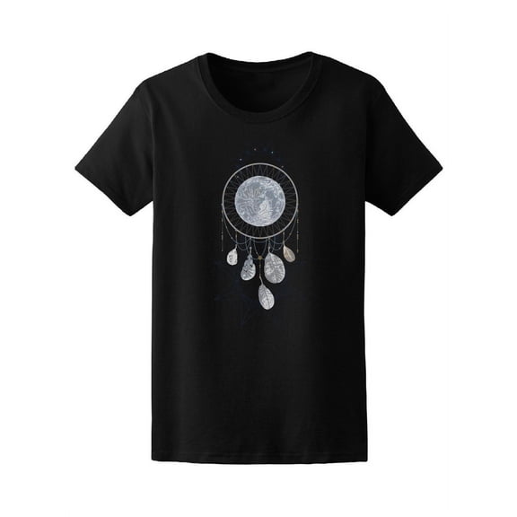Cool Moon Shape Dreamcatcher T-Shirt Women -Image by Shutterstock, Female Medium
