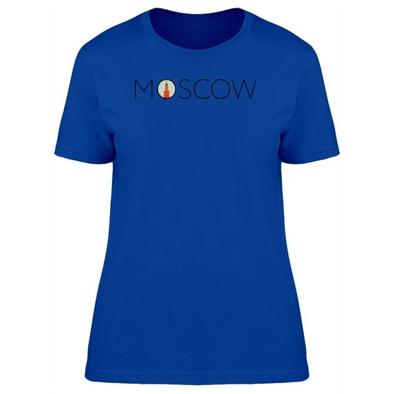 Cool Moscow Quote And Doodle T-Shirt Women -Image by Shutterstock, Female Medium