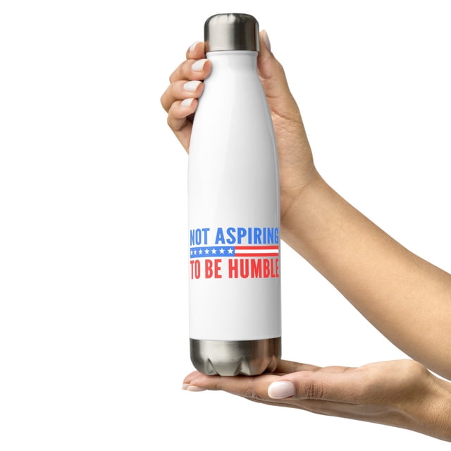 Cool Motivational Quote Stainless Steel Water Bottle, Not Aspiring To