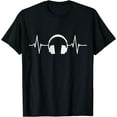 thumbnail image 1 of Cool Music Lover Producer DJ Present Heartbeat Headphones T-Shirt, 1 of 4