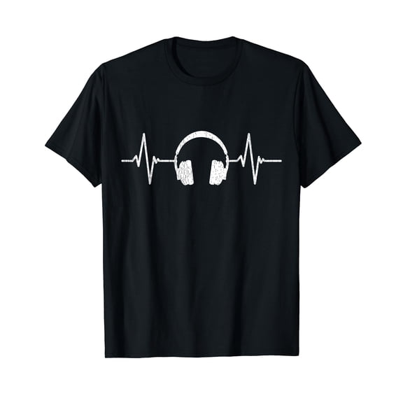 Cool Music Lover Producer DJ Present Heartbeat Headphones T-Shirt