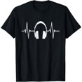 thumbnail image 1 of Cool Music Lover Producer DJ Present Heartbeat Headphones T-Shirt, 1 of 4