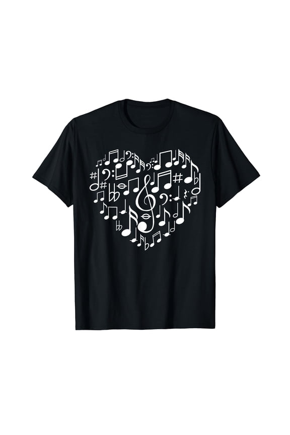 Cool Music Note Art For Men Women Music Musical Note Lover T-Shirt