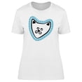thumbnail image 1 of Cool Mustache Kitten Doodle T-Shirt Women -Image by Shutterstock, Female Large, 1 of 2
