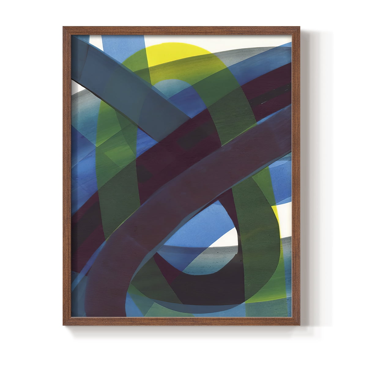 Cool Network I Framed Print in Brown Solid Wood Framed Print No Nail Hanging