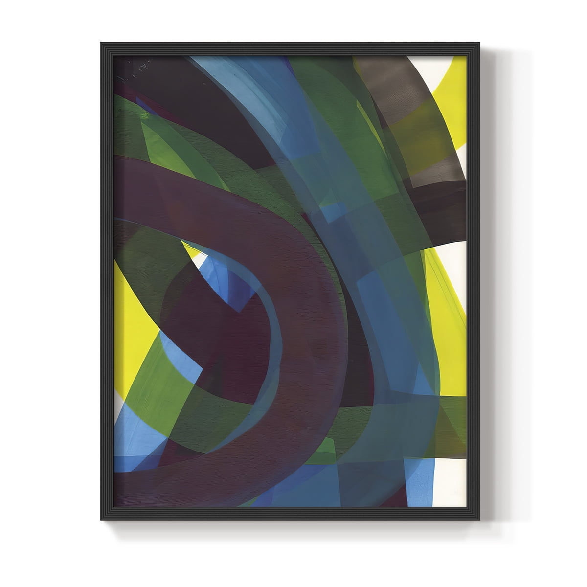 Cool Network II Framed Print in Black Solid Wood Framed Print No Nail Hanging