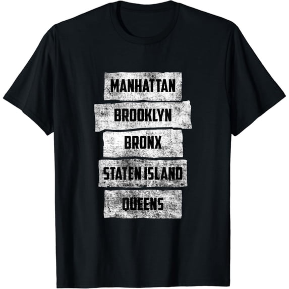 Cool New York City 5 Boroughs, New York Tshirt New York City T-Shirt Black 4X-Large