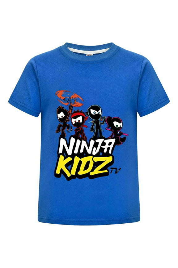 Cool Ninja Kidz T-Shirt for Boys Girls – Vibrant Character Design on Soft Cotton – Kids Casual Summer Outfit Top