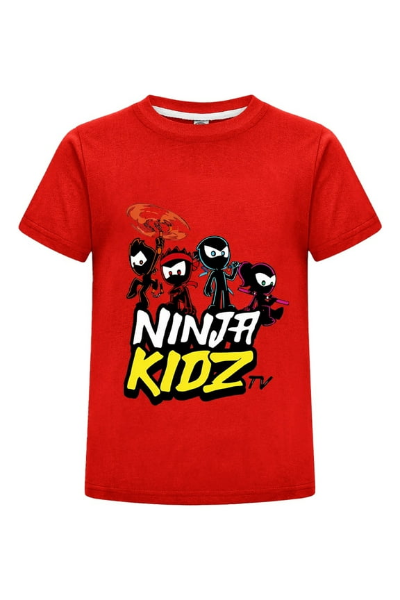 Cool Ninja Kidz T-Shirt for Boys Girls – Vibrant Character Design on Soft Cotton – Kids Casual Summer Outfit Top