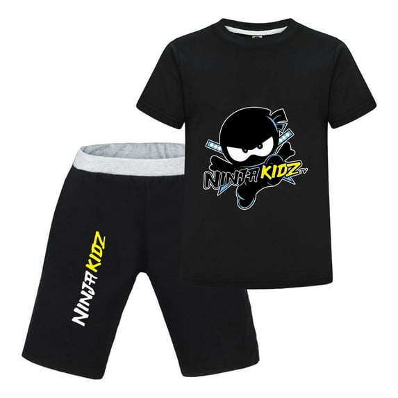Cool Ninja Outfit for Boys – Cartoon Action T-Shirt and Shorts Set for Active Kids and Toddlers