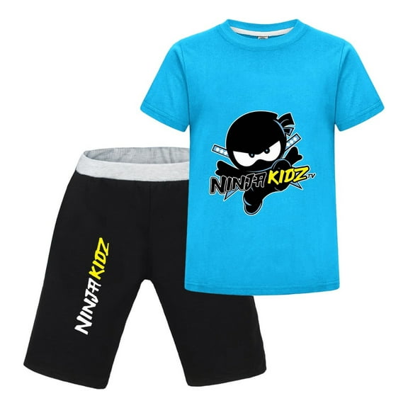 Cool Ninja Outfit for Boys – Cartoon Action T-Shirt and Shorts Set for Active Kids and Toddlers