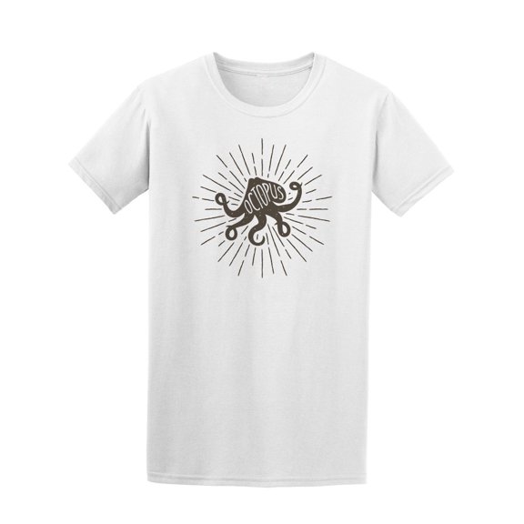 Cool Octopus Sketch T-Shirt Men -Image by Shutterstock, Male Small