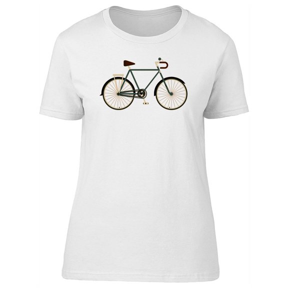 Cool Old Bicycle Doodle T-Shirt Women -Image by Shutterstock, Female Medium