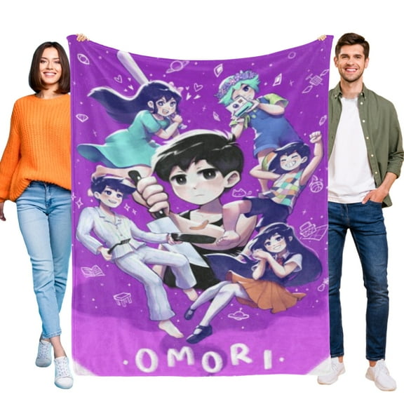 Cool Omori Blanket for Boys Girls Lightweight Kids Throw Blanket Cute Soft Blankets Flannel Plush Blankets Gifts 30x40in