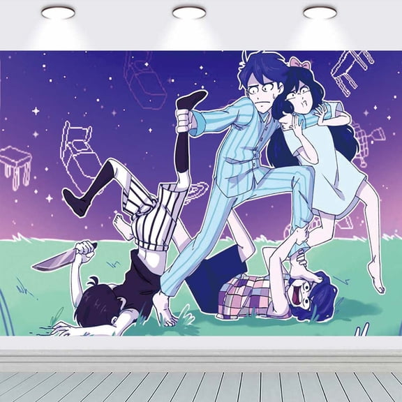 Cool Omori Game school Backdrop Party Supplies Taspestry Background Banner Birthday Wall Decor Poster Lover