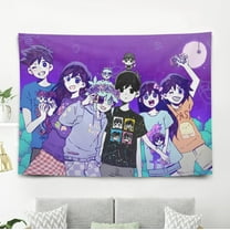 Cool Omori Tapestry Poster Wall Hanging Art Decor for Living Room Bedroom Dorm Birthday Gift for Kids 60 x 40 inch