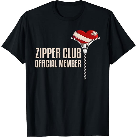 Cool Open Heart Surgery Art Men Women Zipper Club Recovery T-Shirt