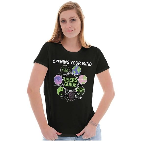 Cool Opening Your Mind Users Guide Womens Slim Fit Graphic Tee Brisco Brands S