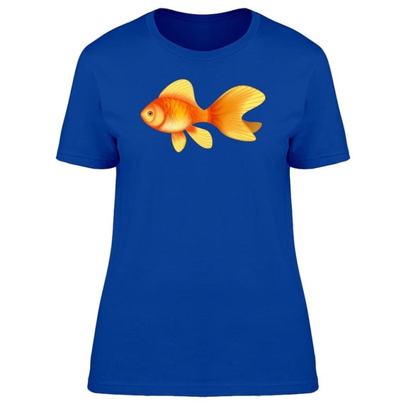 Cool Orange Golden Fish Doodle T-Shirt Women -Image by Shutterstock, Female Large