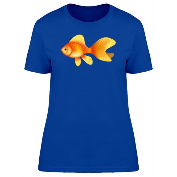 Cool Orange Golden Fish Doodle T-Shirt Women -Image by Shutterstock, Female x-Large