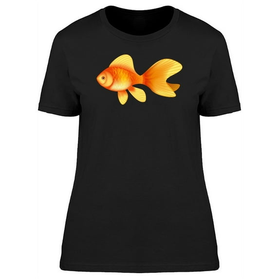 Cool Orange Golden Fish Doodle T-Shirt Women -Image by Shutterstock, Female x-Large
