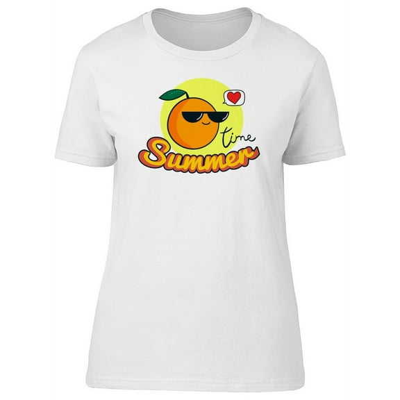 Cool Orange With Sunglasses T-Shirt Women -Image by Shutterstock, Female Small