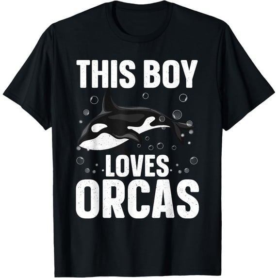 Cool Orca Design For Boys Kids Men Sea Orca Whale Lover Orca T-Shirt