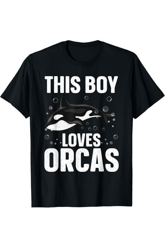 Cool Orca Design For Boys Kids Men Sea Orca Whale Lover Orca T-Shirt