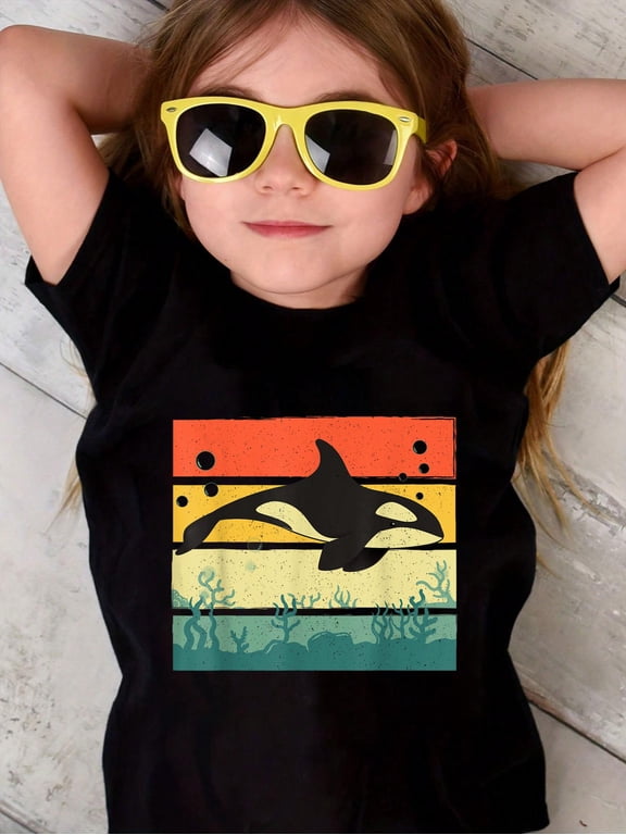 Cool Orca Design For Men Women Kids Killer Whale Orca Lover Kids T-Shirt
