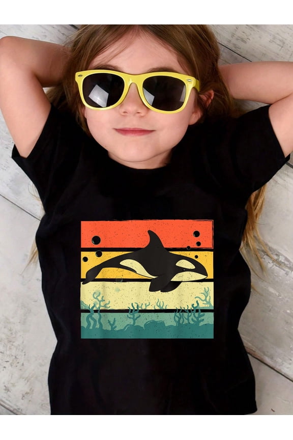 Cool Orca Design For Men Women Kids Killer Whale Orca Lover Kids T-Shirt
