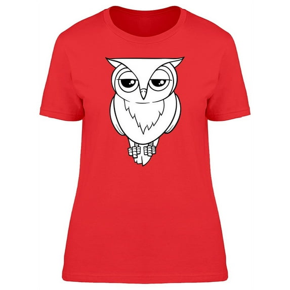Cool Owl Doodle T-Shirt Women -Image by Shutterstock, Female XX-Large