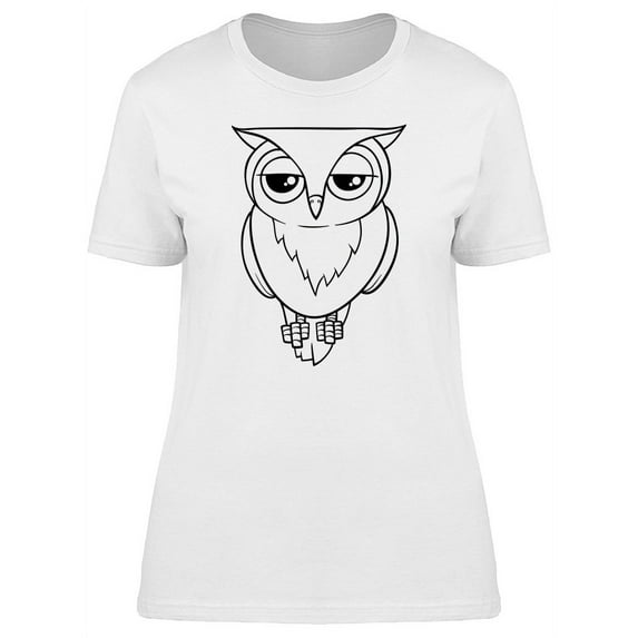 Cool Owl Doodle T-Shirt Women -Image by Shutterstock, Female x-Large