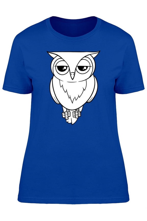 Cool Owl Doodle T-Shirt Women -Image by Shutterstock, Female x-Large